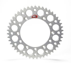 Kawasaki KLX140L Rear Sprocket - Renthal - Ultralight 53T, 428-53P - Silver - `08-`23