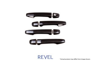 Subaru WRX STI Door Handle Covers - Front + Rear - Revel - GT Dry Carbon - Carbon - `15-`18 Subaru WRX STI Door Handle Covers - Front + Rear - Revel - GT Dry Carbon - Carbon - `15-`18