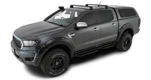 Ford Ranger Roof Rack - Rhino-Rack - Vortex ROC25 Flush - Black - `11-`20
