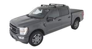 Ford F150 Supercrew Roof Rack - Rhino-Rack - Vortex ROC25 Flush 2 Bar - Black - `04-`08