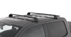 Ford F150 Supercrew Roof Rack - Rhino-Rack - Vortex ROC25 Flush 2 Bar - Black - `04-`08
