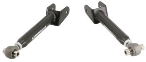Ford Mustang Control Arms - Rear Upper - Ridetech - Adjustable Tubular StrongArms with R-Joints - Satin Black - `79-`04