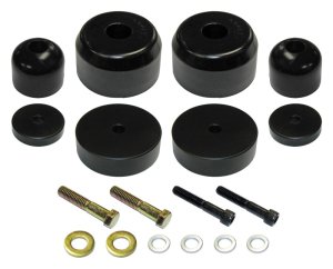 Jeep Wrangler LJ Bump Stop Kit - Front - RockJock - Urethane Bump Stop Pucks + Billet Aluminum Spacers - `04-`06 Jeep Wrangler LJ Bump Stop Kit - Front - RockJock - Urethane Bump Stop Pucks + Billet Aluminum Spacers - `04-`06