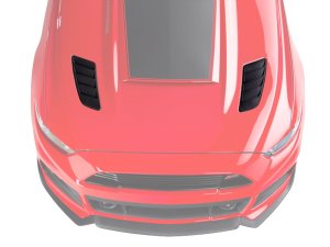 Ford Mustang Heat Extractors - Hood - Roush - Raw - Black - `15-`17