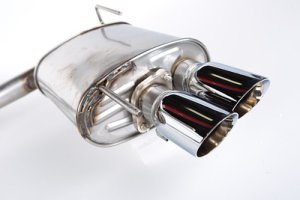 Ford Mustang Performance Exhaust - Rear - Roush - Axle Back Quad Tip Active-Ready - `15-`17