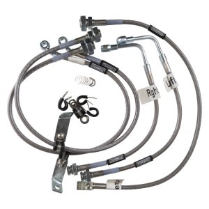 GMC Sierra 1500 Brake Line Kit - Front + Rear - Russell - Stainless Steel Braided Hose - Black - `99-`05 GMC Sierra 1500 Brake Line Kit - Front + Rear - Russell - Stainless Steel Braided Hose - Black - `99-`05