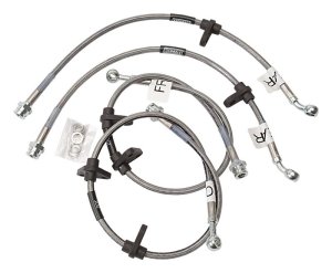 Acura Integra Brake Line Kit - Front + Rear - Russell - Stainless Steel Braided Hose - `98-`01