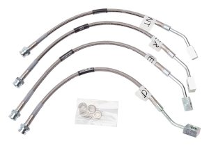 Chevrolet Corvette Brake Line Kit - Front + Rear - Russell - Stainless Steel Braided - `97-`04