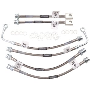 Pontiac Firebird Brake Line Kit - Russell - Stainless Steel Braided Hose, Zinc Plated Fittings - `98-`02 Pontiac Firebird Brake Line Kit - Russell - Stainless Steel Braided Hose, Zinc Plated Fittings - `98-`02