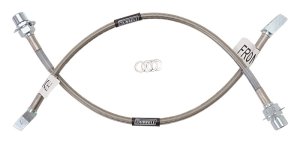 Ford Mustang Brake Line Kit - Front - Russell - Stainless Steel Braided Hose - `99-`01