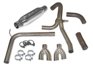 Pontiac Firebird Performance Exhaust - Rear - SLP - LoudMouth Cat-Back with Dual Tips - `98-`02