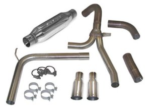 Chevrolet Camaro Performance Exhaust - SLP - Cat Back LoudMouth with 3.5in Slash Cut Tips - `98-`02