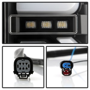 GMC Sierra LED Tail Lights - SPYDER - Incandescent Bulb Model Only - Black - `19-`20
