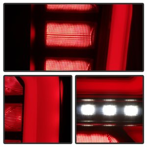 GMC Sierra LED Tail Lights - SPYDER - Incandescent Bulb Model Only - Black - `19-`20