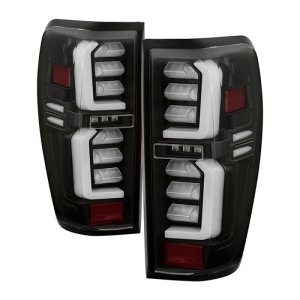 GMC Sierra LED Tail Lights - SPYDER - Incandescent Bulb Model Only - Black - `19-`20