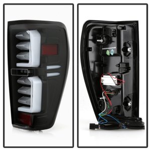 GMC Sierra LED Tail Lights - SPYDER - Incandescent Bulb Model Only - Black - `19-`20