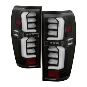 GMC Sierra LED Tail Lights - SPYDER - Incandescent Bulb Model Only - Black - `19-`20