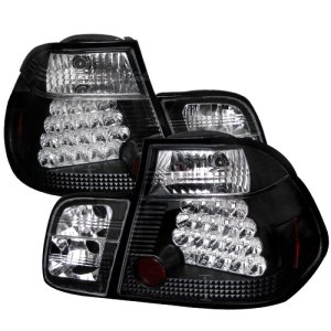BMW 3 Series LED Tail Lights - SPYDER - OEM Specific Quality - Black - `99-`01