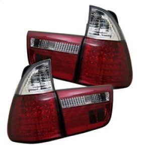 BMW X5 LED Tail Lights - SPYDER - Red/Clear - `00-`06 BMW X5 LED Tail Lights - SPYDER - Red/Clear - `00-`06