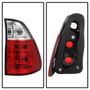 BMW X5 Tail Lights - SPYDER - Euro Style - Red/Clear - `00-`06 BMW X5 Tail Lights - SPYDER - Euro Style - Red/Clear - `00-`06