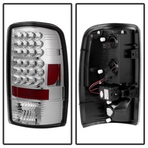 Chevrolet Suburban 1500 LED Tail Lights - SPYDER - Chrome - `00-`06