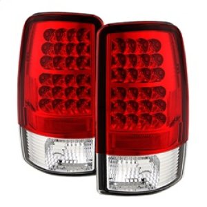 Chevrolet Suburban 1500 LED Tail Lights - SPYDER - Red/Clear - `00-`06