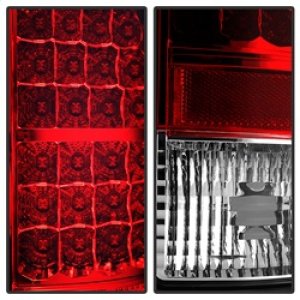 Chevrolet Suburban 1500 LED Tail Lights - SPYDER - Red/Clear - `00-`06