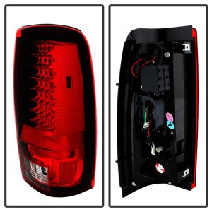 Chevrolet Silverado 1500 Tail Lights - SPYDER - LED - Red Clear - `03-`06