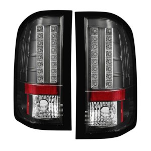 Chevrolet Silverado LED Tail Lights - SPYDER - Black - `07-`13