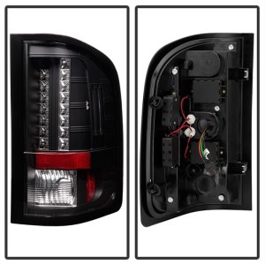 Chevrolet Silverado LED Tail Lights - SPYDER - Black - `07-`13