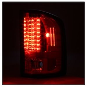 Chevrolet Silverado LED Tail Lights - SPYDER - Red/Smoke - `07-`13