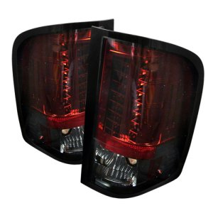 Chevrolet Silverado LED Tail Lights - SPYDER - Red/Smoke - `07-`13