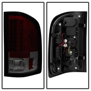 Chevrolet Silverado LED Tail Lights - SPYDER - Red/Smoke - `07-`13