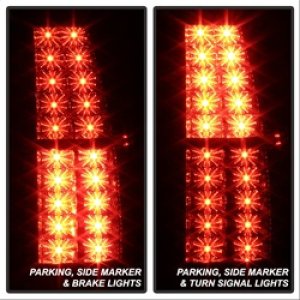 Chevrolet Suburban LED Tail Lights - SPYDER - Black - `07-`14
