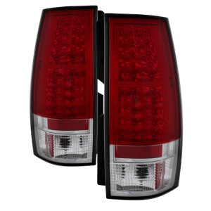 Chevrolet Suburban LED Tail Lights - Rear - SPYDER - Red Clear - `07-`14
