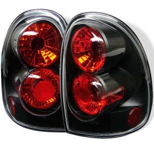 Dodge Grand Caravan Tail Lights - SPYDER - Euro Style - Black - `96-`00