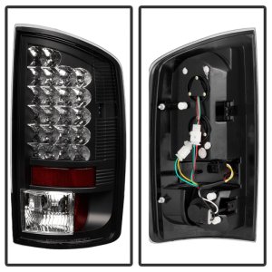 Dodge Ram 3500 LED Tail Lights - SPYDER - Black - `03-`06