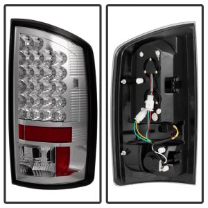 Dodge Ram 2500 Tail Lights - SPYDER - LED - Chrome - `03-`06