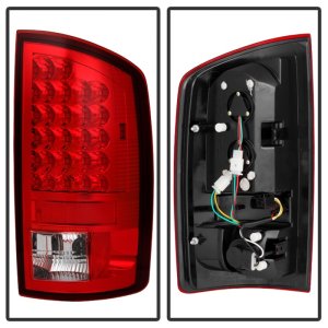 Dodge Ram 2500 LED Tail Lights - SPYDER - Red Clear - `03-`06