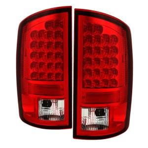 Dodge Ram 2500 LED Tail Lights - SPYDER - Red Clear - `03-`06