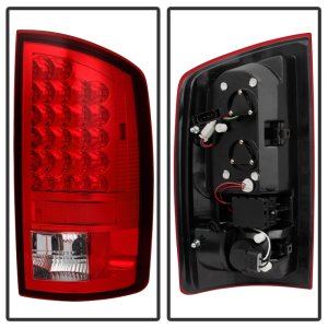 Dodge Ram 1500 Tail Lights - SPYDER - ALT-YD-DRAM06-LED-RC - Red Clear - `07-`08