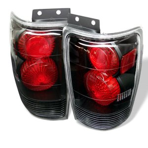 Ford Expedition Euro Tail Lights - SPYDER - Euro Style - Black - `97-`02