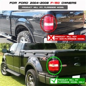 Ford F150 Tail Lights - SPYDER - Euro Style - Black - `04-`08