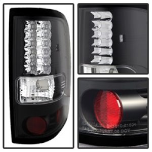 Ford F150 LED Tail Lights - Rear - SPYDER - Black - `04-`08