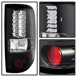Ford F150 LED Tail Lights - Rear - SPYDER - Black - `04-`08