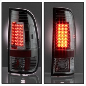 Ford F350 Super Duty Tail Lights - SPYDER - LED - Chrome - `99-`07