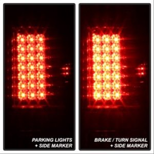 Ford F-150 Tail Lights - SPYDER - LED - Red Clear - `97-`03 Ford F-150 Tail Lights - SPYDER - LED - Red Clear - `97-`03