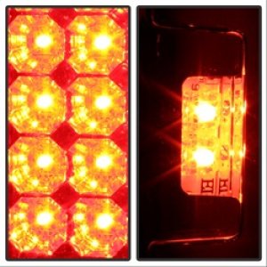 Ford F-250 Tail Lights - SPYDER - LED - Red Clear - `99-`07