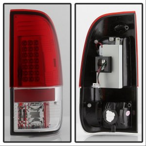 Ford F-350 Tail Lights - SPYDER - LED - Red Clear - `99-`07 Ford F-350 Tail Lights - SPYDER - LED - Red Clear - `99-`07