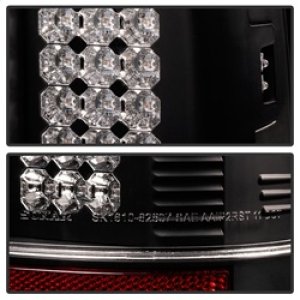 Ford Super Duty LED Tail Lights - SPYDER - Black - `08-`15